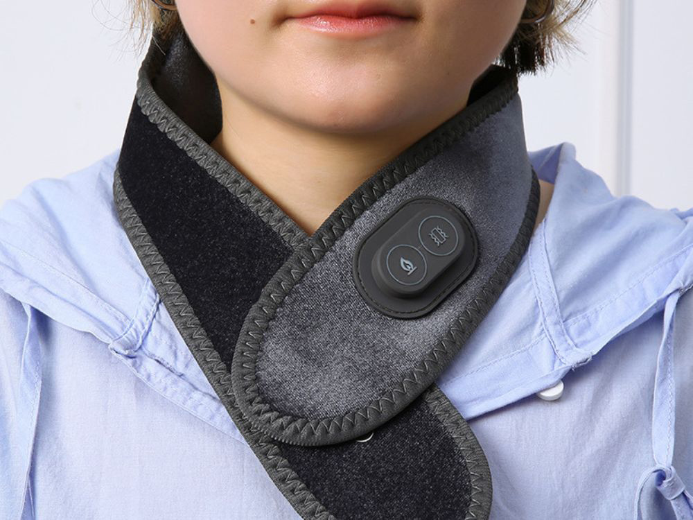 Jedinečný účinný vyhrievací masážny pás na krk